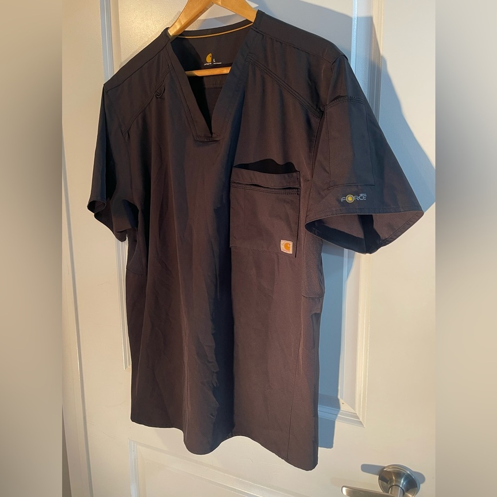 Carhartt Men’s Black Scrub Shirt - Picture 4 of 14